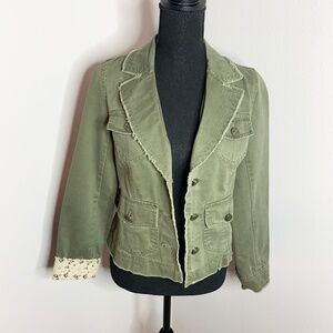 Twenty One Olive Jean Jacket with Belt